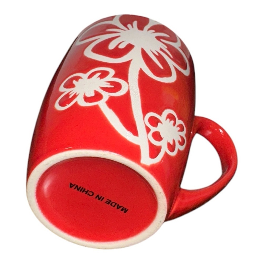 Home Basics 6 Piece Daisy Floral Ceramic 11 Ounce Mug Set - Picture 8 of 8